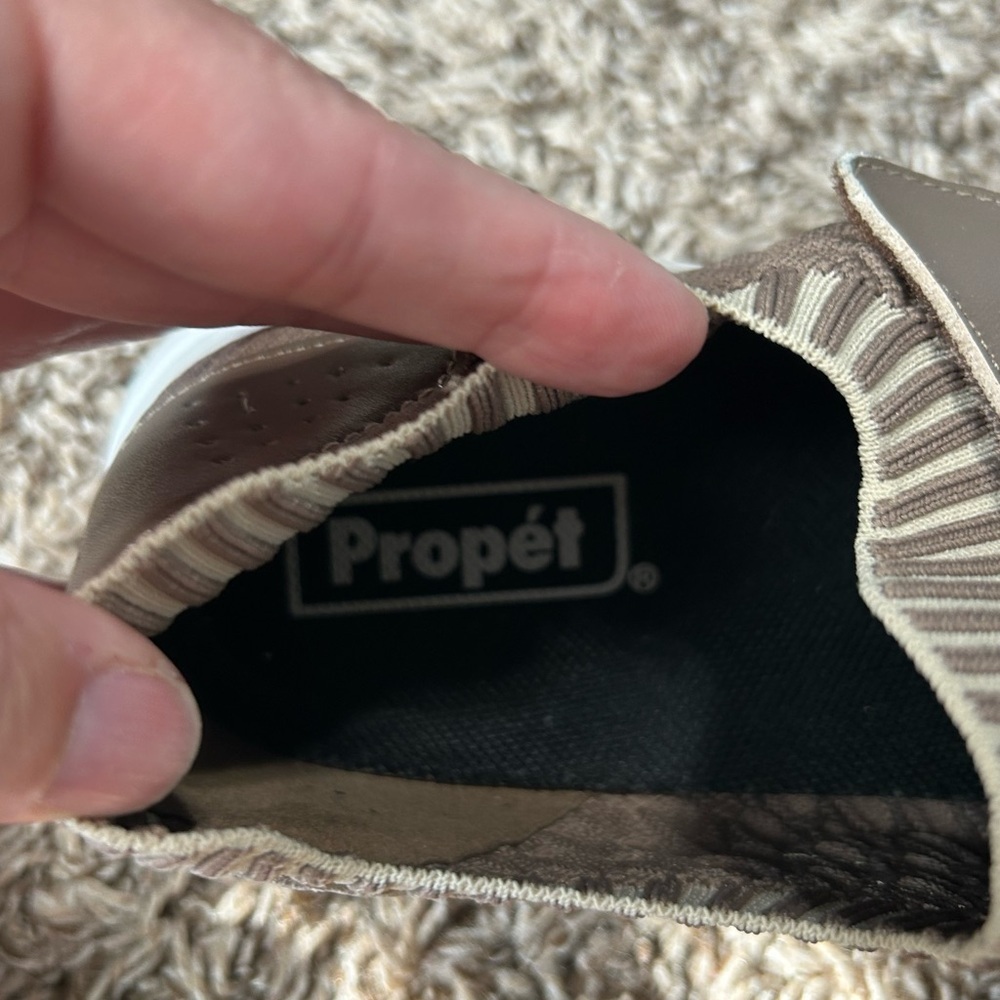 PROPET Mens Stability X Strap Walking Athletic Shoes Slip On Brown Stretch Sz 9 - Picture 4 of 6